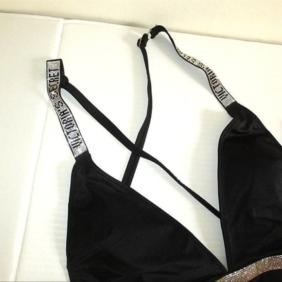 VICTORIA SECRET Swim Shine
Strap Plunge One-Piece Swimsuit
Large Bling $99 - Picture 6 of 6